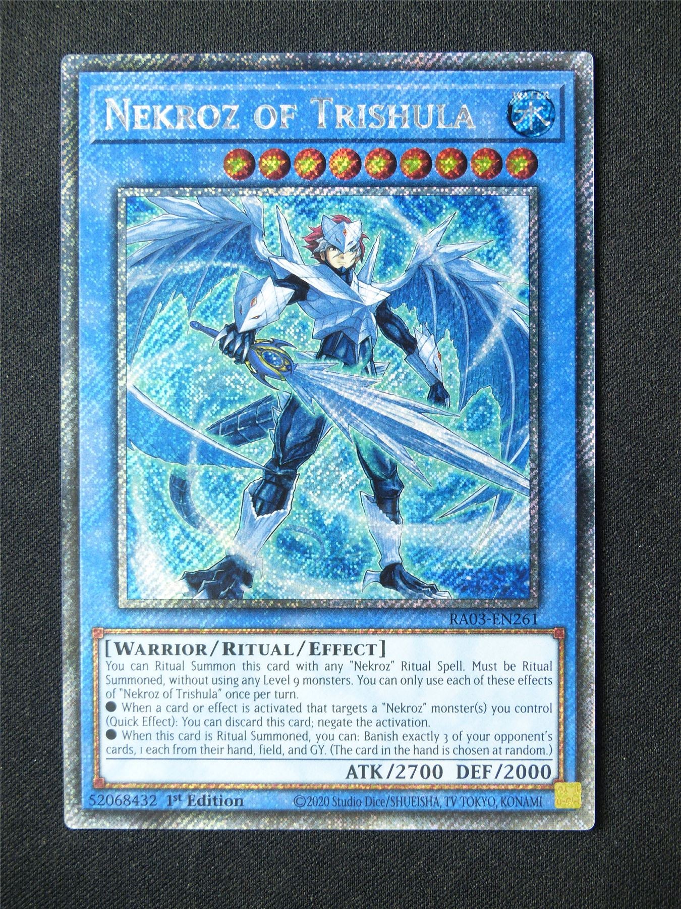 Nekroz of Trishula RA03 Platinum Secret Rare - 1st ed Yugioh Card #56G
