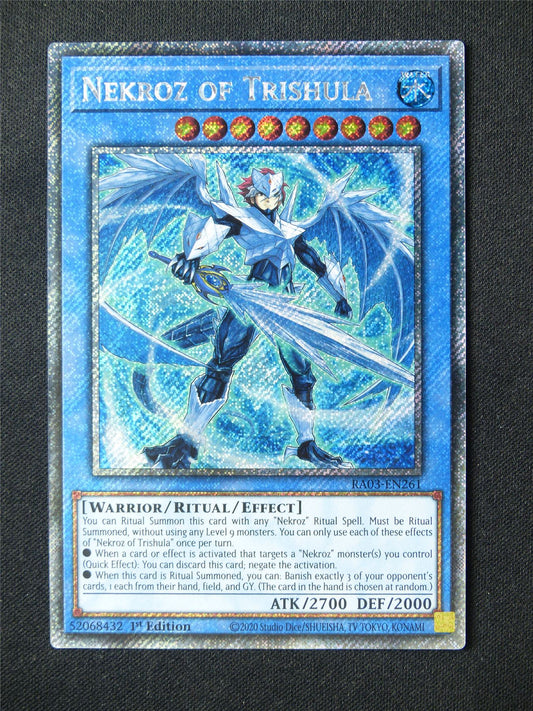 Nekroz of Trishula RA03 Platinum Secret Rare - 1st ed Yugioh Card #56G