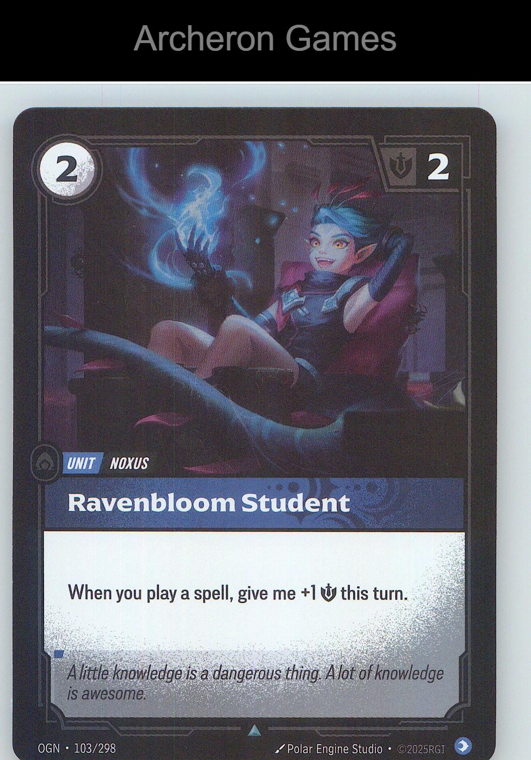 Ravenbloom Student OPP 103/298 Riftbound Organized Play Promotional Cards