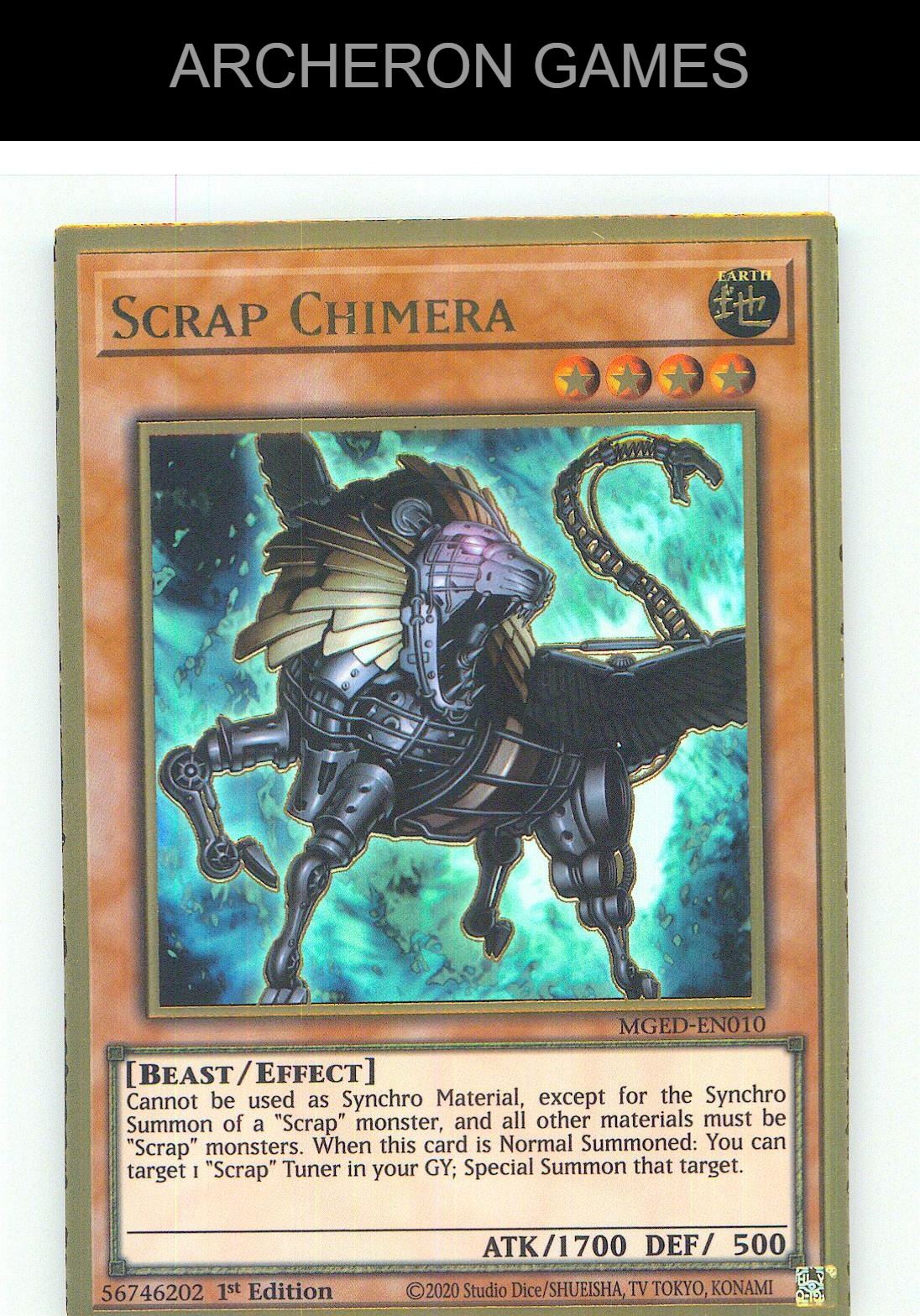 Scrap Chimera Premium Gold Rare YUGIOH Card 1st Edition