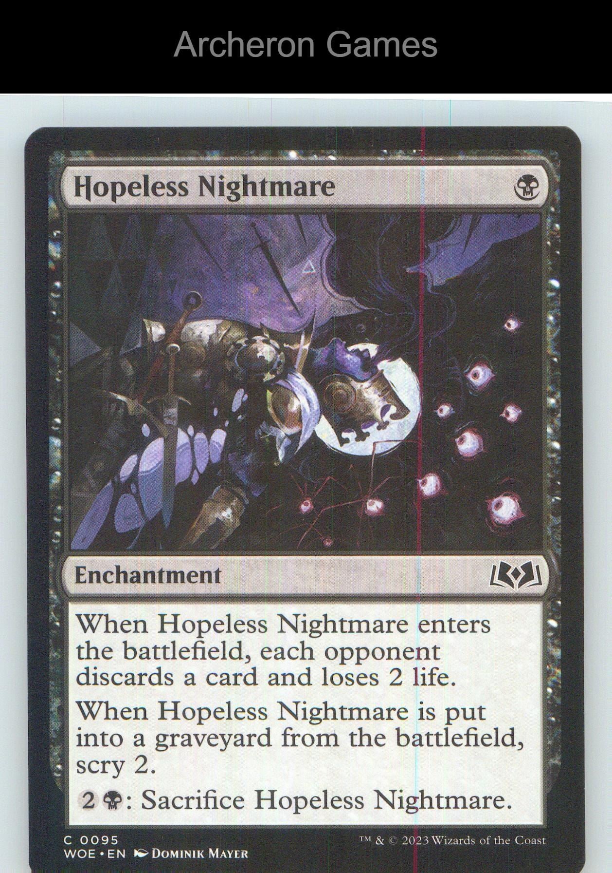 Hopeless Nightmare WOE 95 C MTG Card NM/EX+