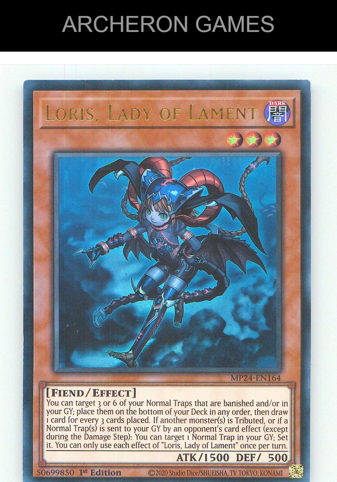 Loris, Lady of Lament Ultra Rare YUGIOH Card 1st Edition