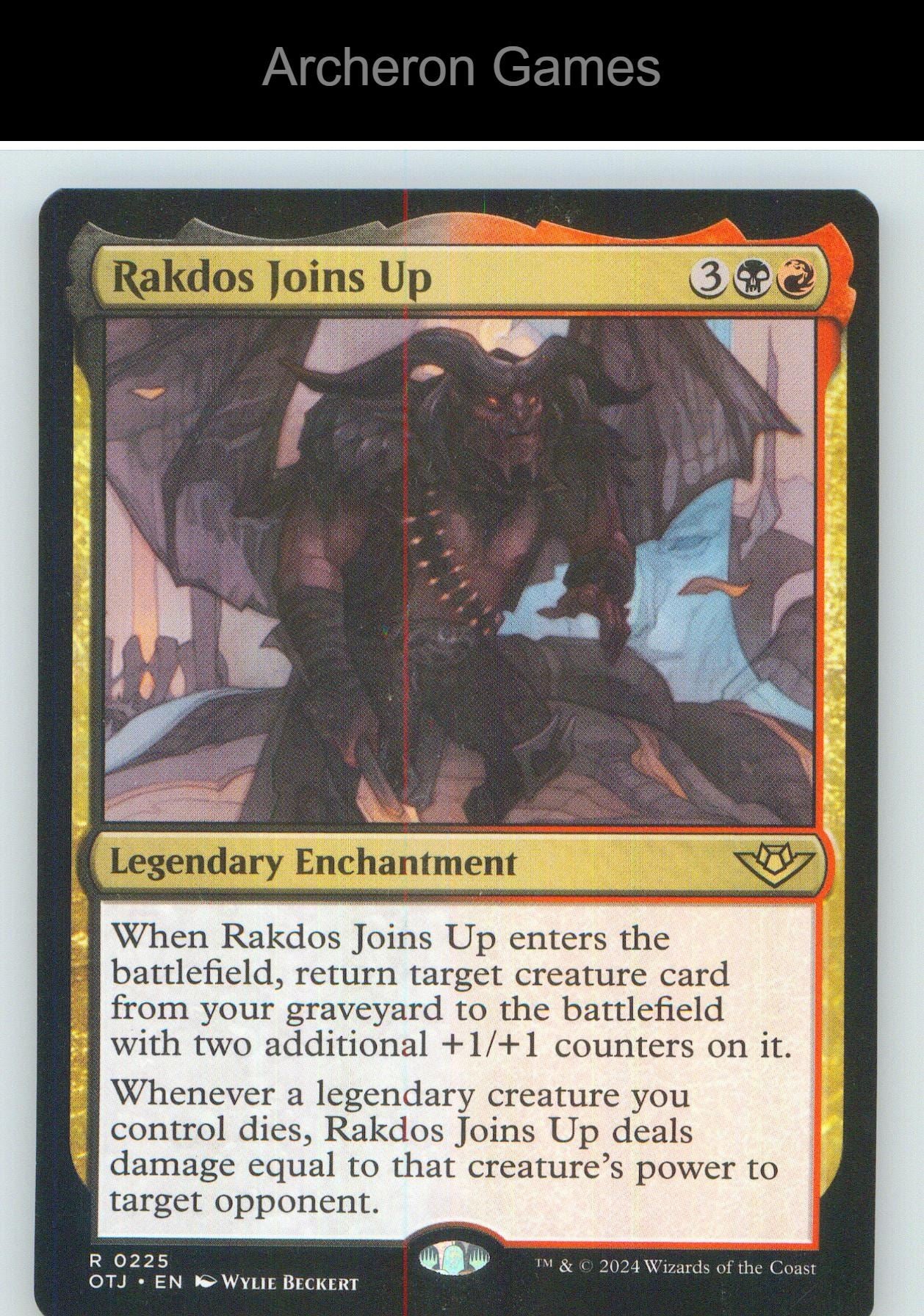 Rakdos Joins Up OTJ 225 R MTG Card NM/EX+