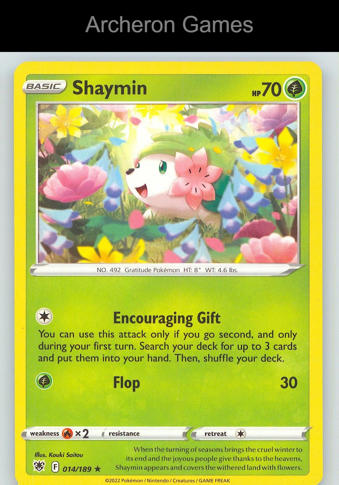 Pokemon Card Shaymin ASR 014/189 R Astral Radiance
