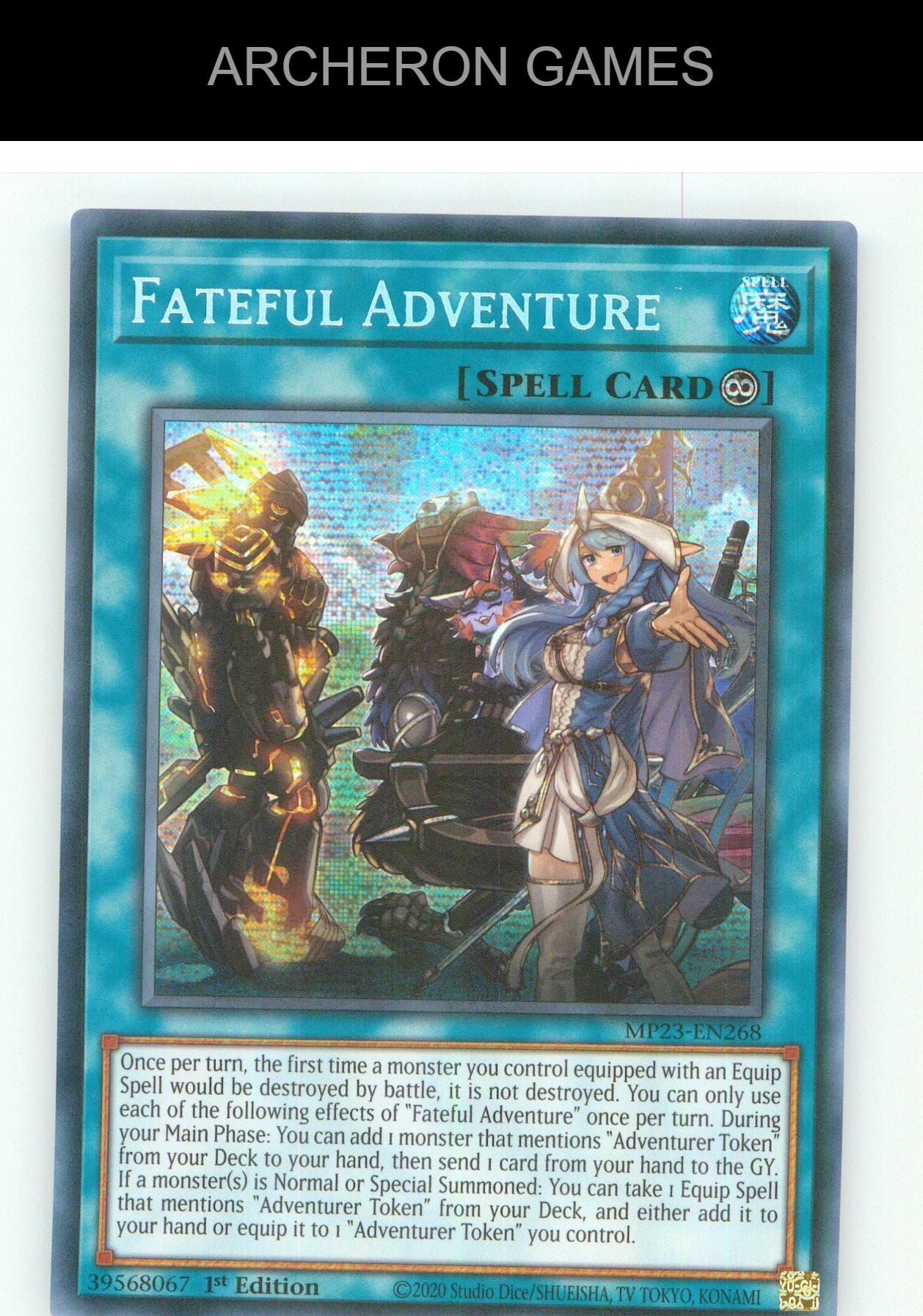 Fateful Adventure Prismatic Secret Rare YUGIOH Card 1st Edition