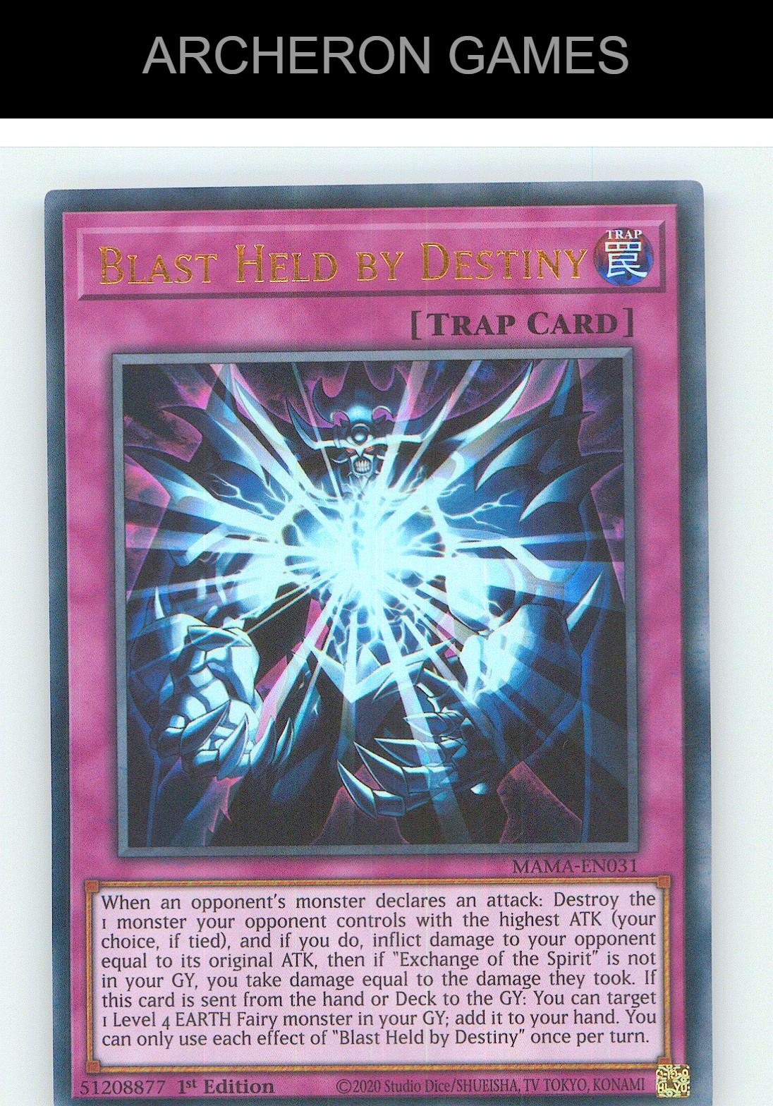 Blast Held by Destiny Ultra Rare YUGIOH Card 1st Edition