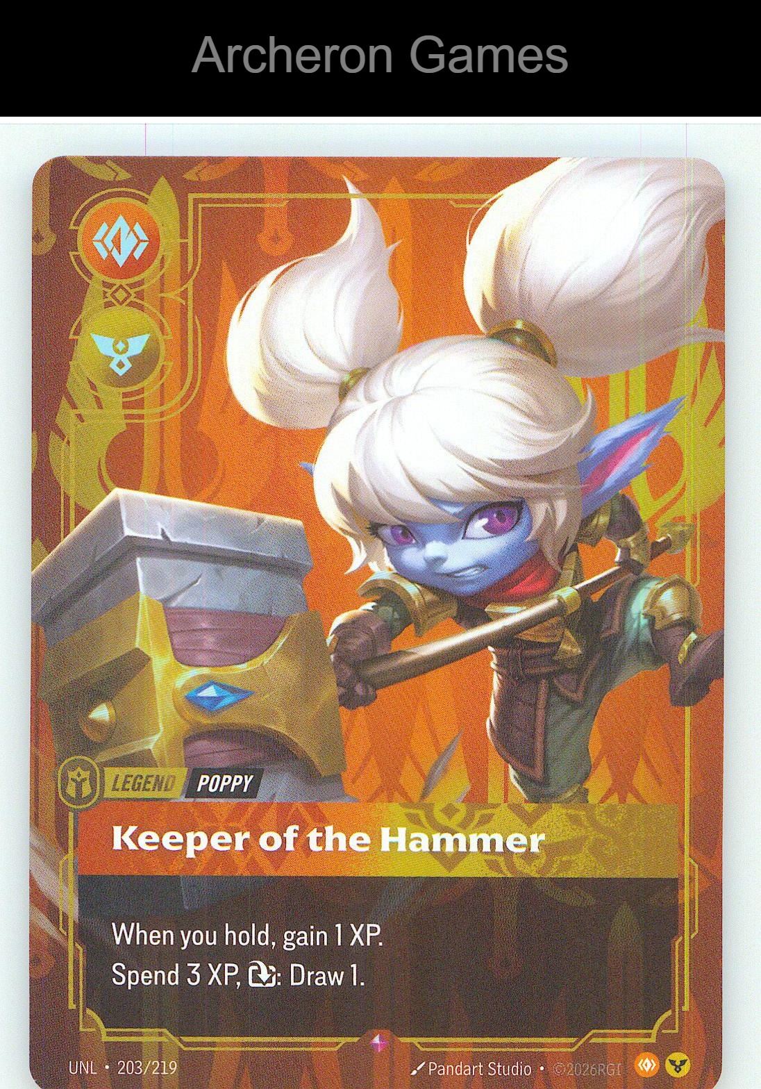Poppy - Keeper of the Hammer UNL 203/219 R Unleashed Riftbound Card