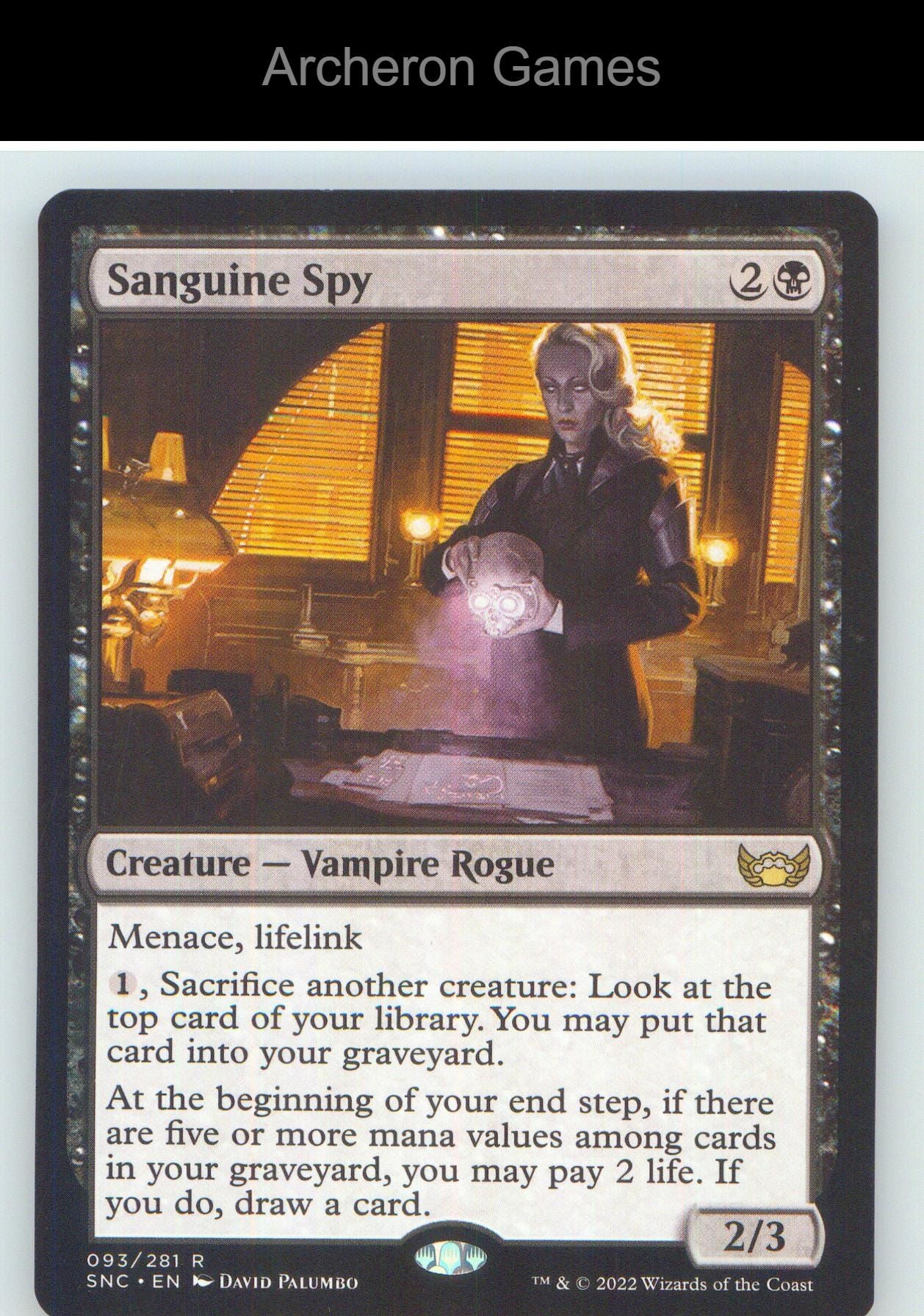 Sanguine Spy SNC 93 R MTG Card NM/EX+