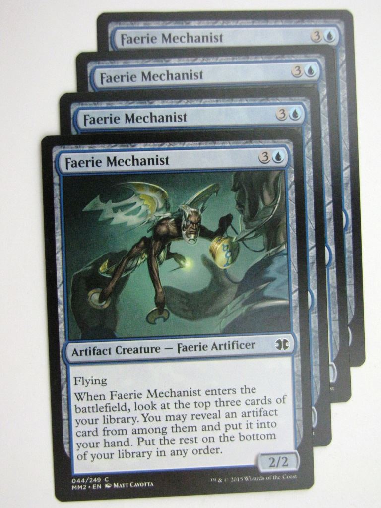 MTG MODERN MASTERS TWO: FAERIE MECHANIST x4 # 28B56