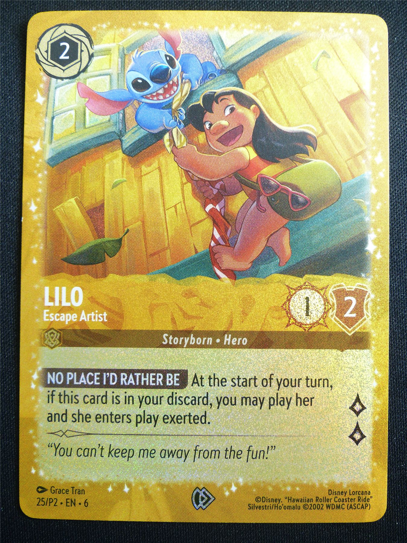 Lilo Escape Artist 25/P2 Foil - Lorcana Card #4FK