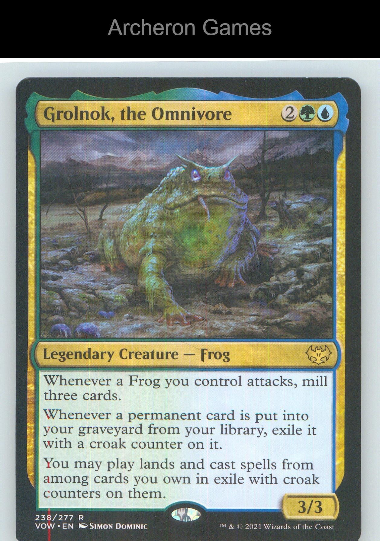 Grolnok, the Omnivore VOW 238 R MTG Card NM/EX+