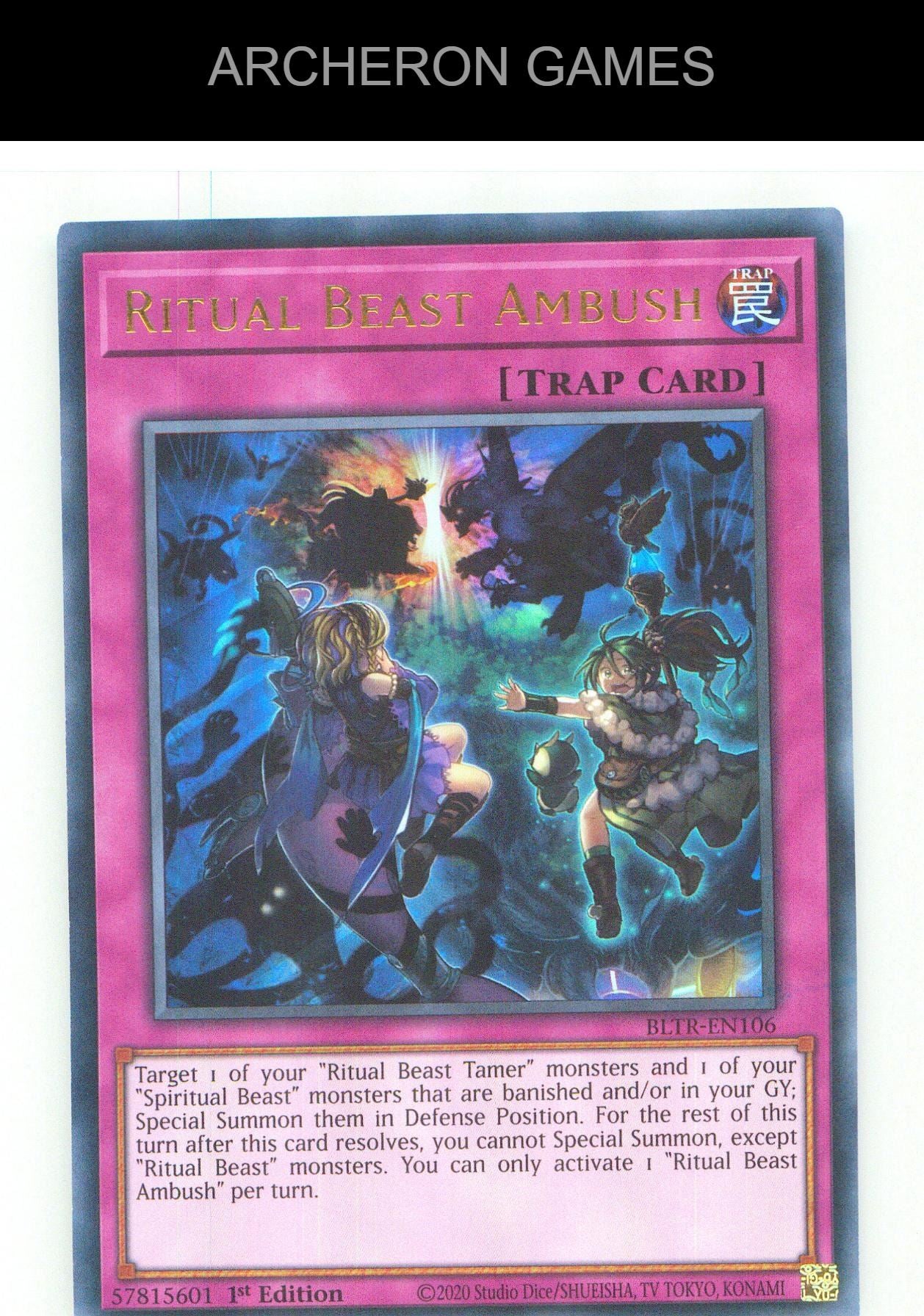 Ritual Beast Ambush UR YUGIOH Card 1st Edition