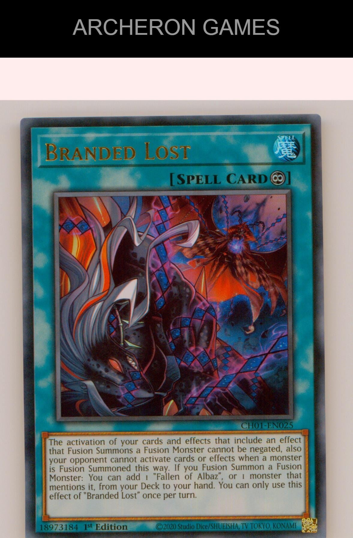 Branded Lost Ultra Rare YUGIOH Card 1st Edition
