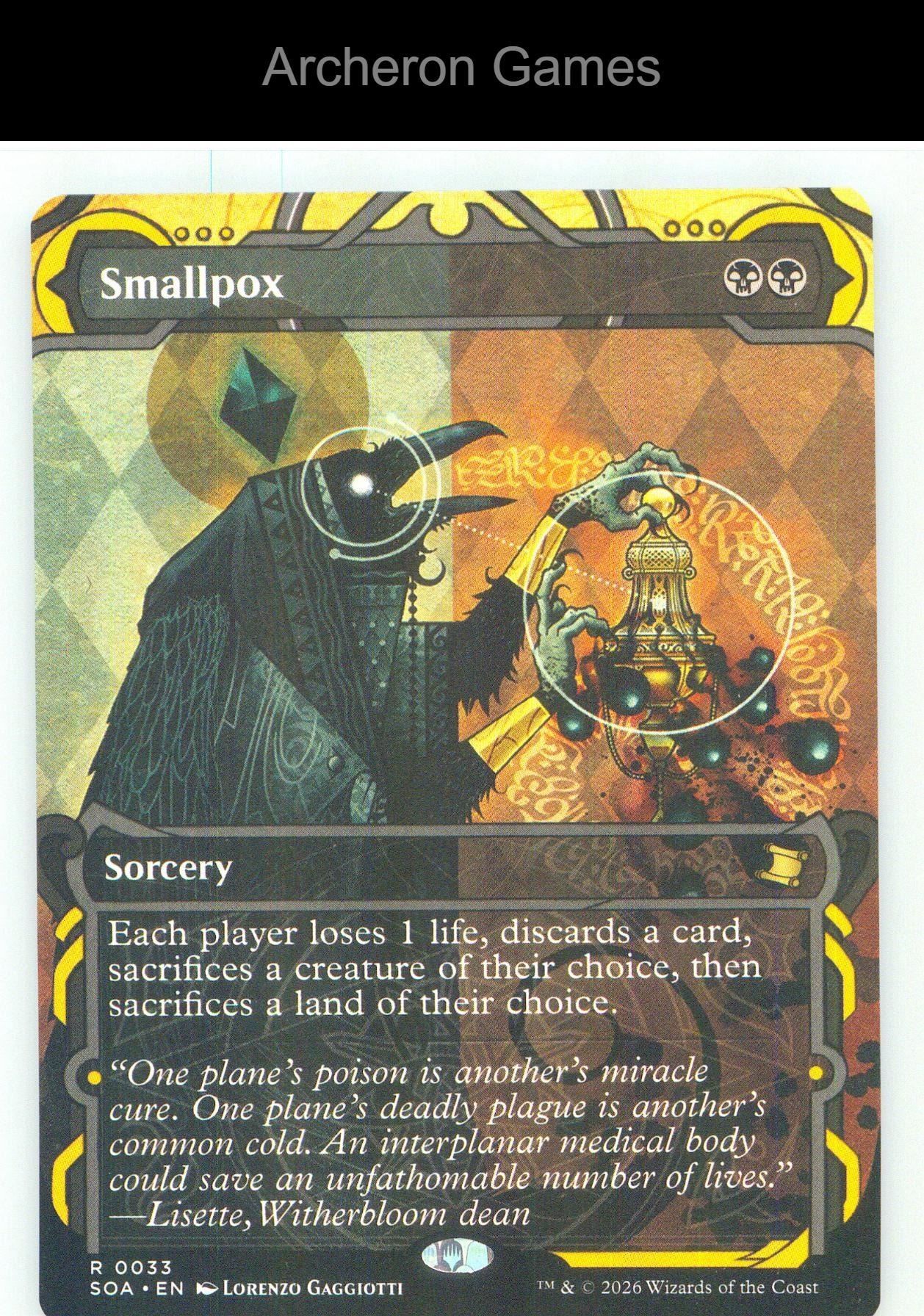 Smallpox SOA 33 R MTG Card NM/EX+