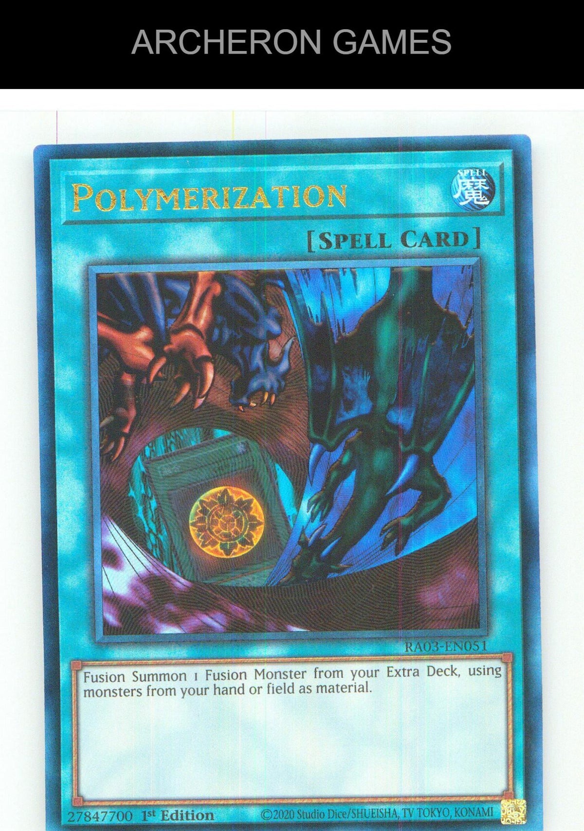 Polymerization (A) (Alternate Art) (PCR) YUGIOH Card 1st Edition