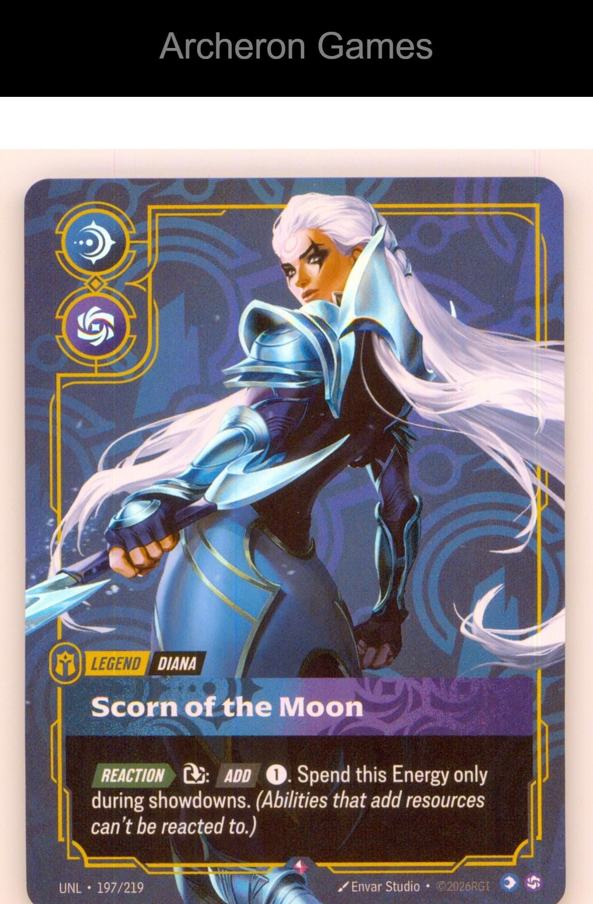 Diana - Scorn of the Moon UNL 197/219 R Unleashed Riftbound Card