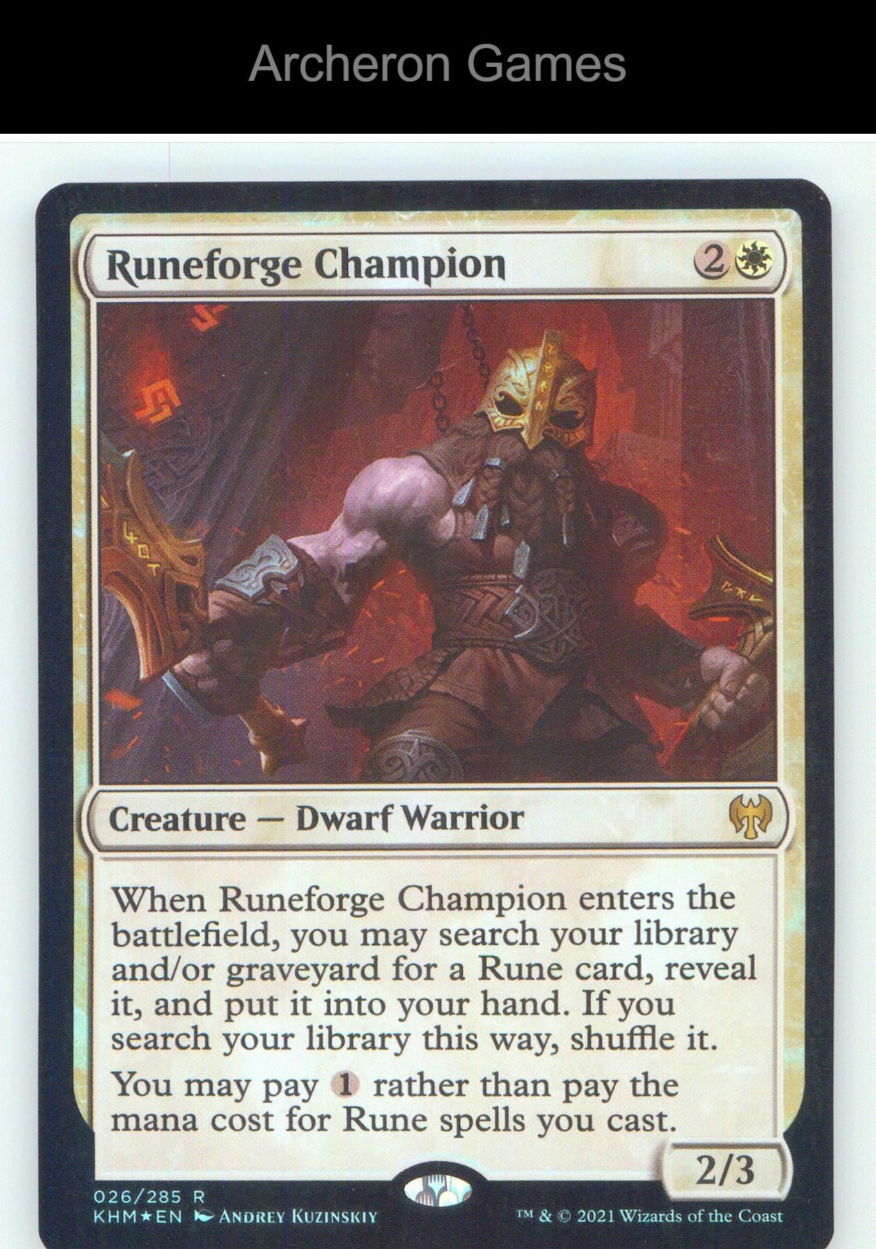 Runeforge Champion KHM 26 R MTG Card NM/EX+ Foil