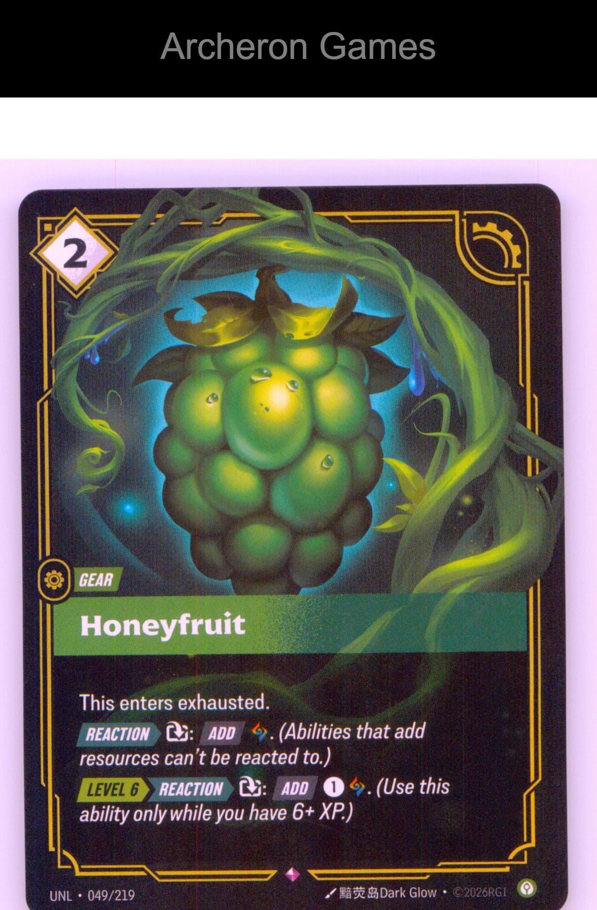 Honeyfruit UNL 049/219 R Unleashed Riftbound Card
