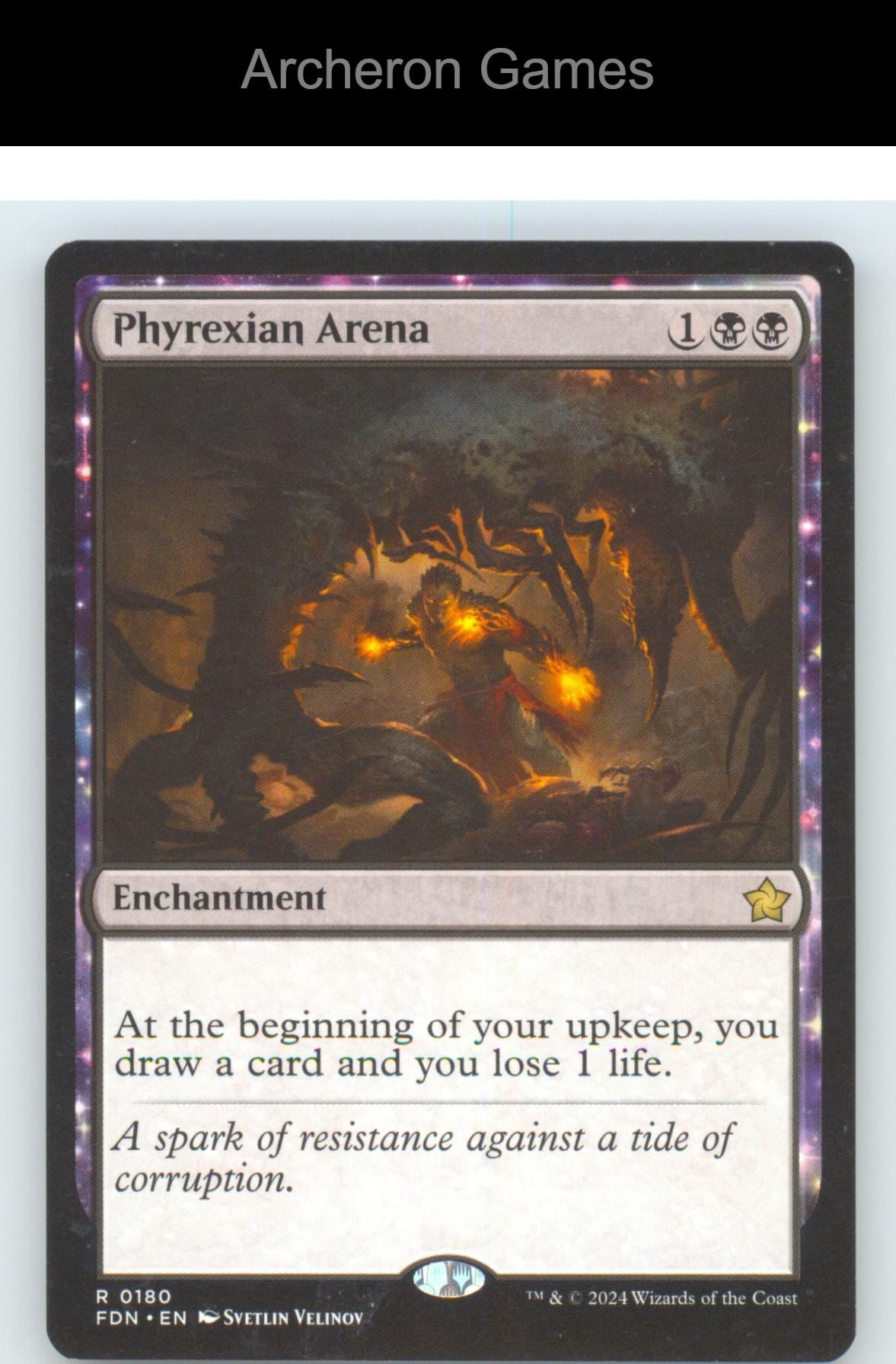 Phyrexian Arena FDN 180 R MTG Card Foundations