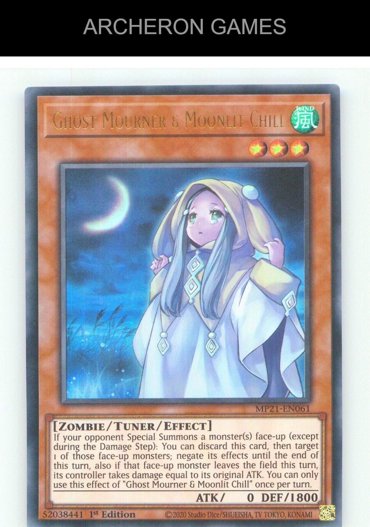 Ghost Mourner & Moonlit Chill UR YUGIOH Card 1st Edition