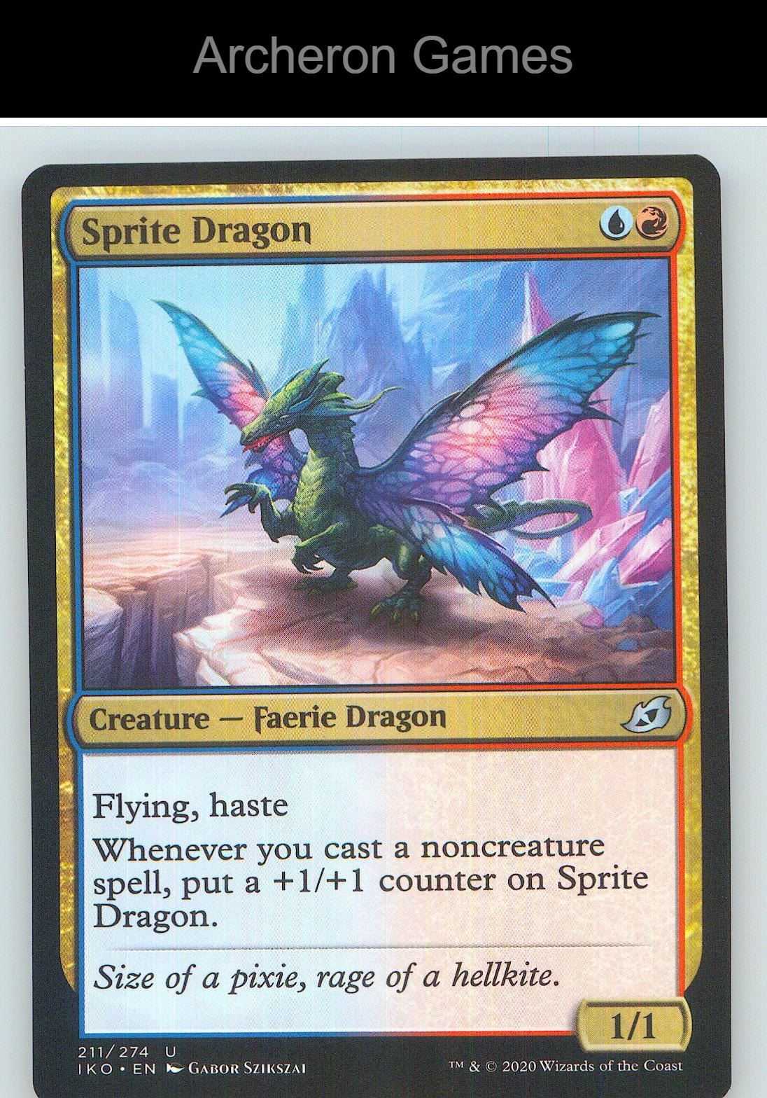 Sprite Dragon IKO 211 UC MTG Card NM/EX+