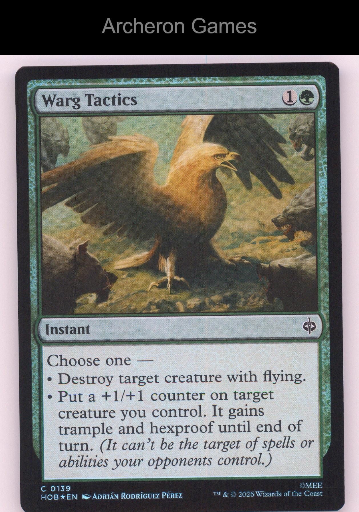Warg Tactics HOB 139 C MTG Card The Hobbit