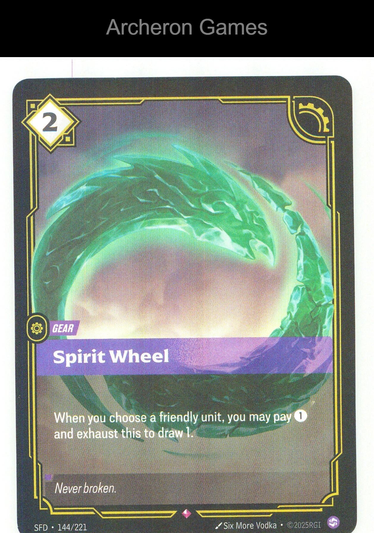 Spirit Wheel SFD 144/221 R Spiritforged Riftbound Card Foil