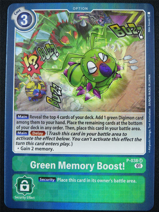 Green Memory Boost! P-038 SR - Digimon Card #4D6