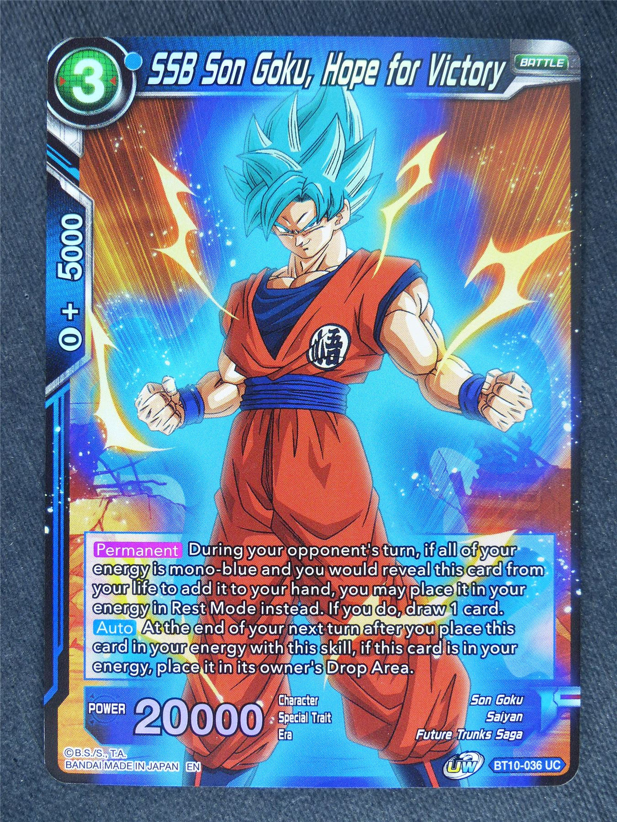 SSB Son Goku Hope for Victory Foil - Dragon Ball Super Cards #97