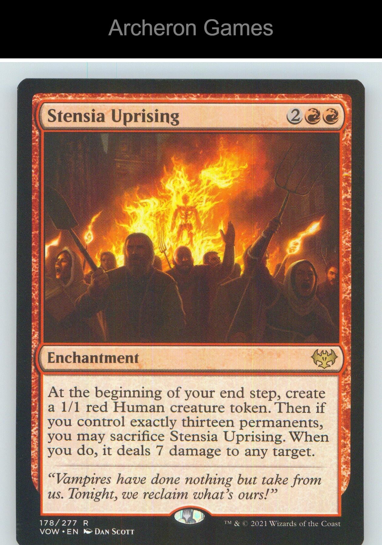 Stensia Uprising VOW 178 R MTG Card NM/EX+
