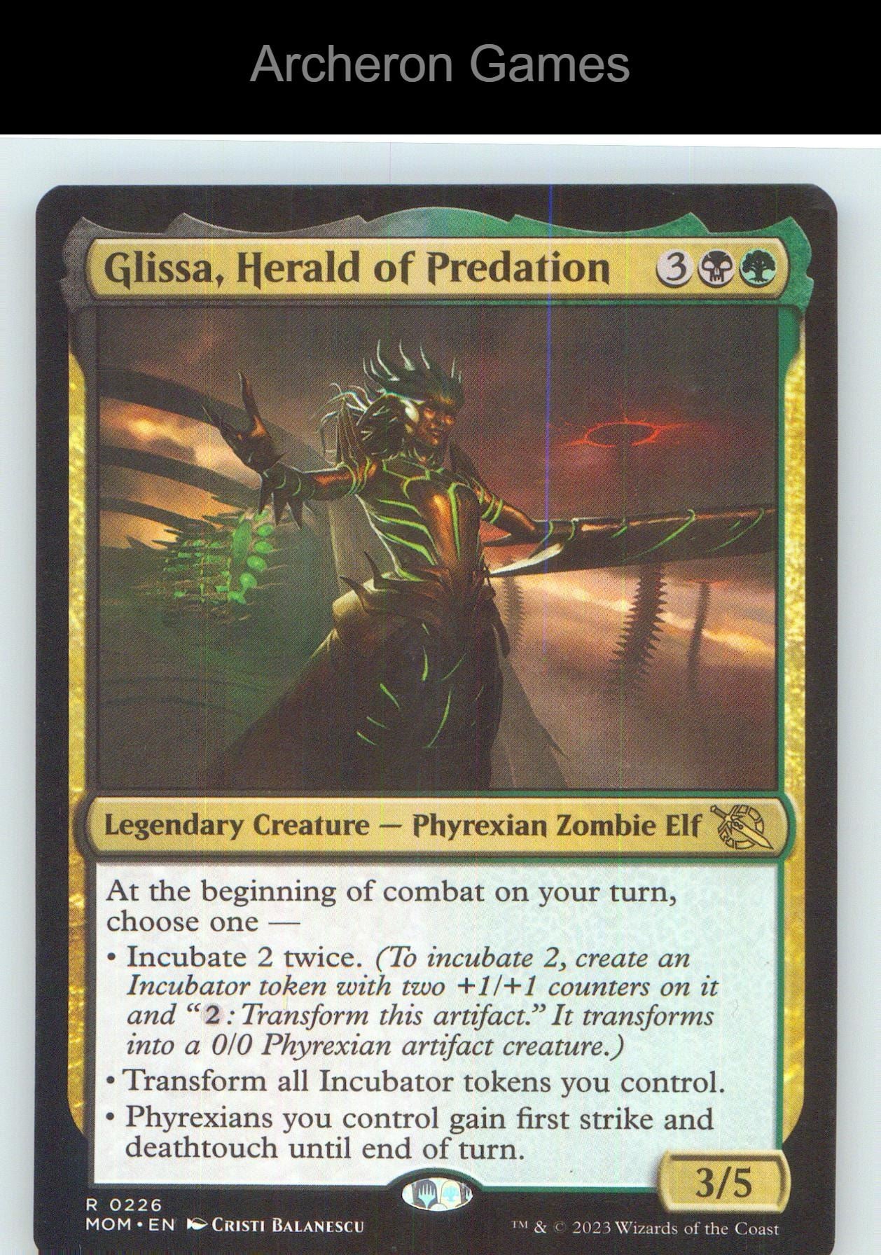 Glissa, Herald of Predation MOM 226 R MTG Card NM/EX+