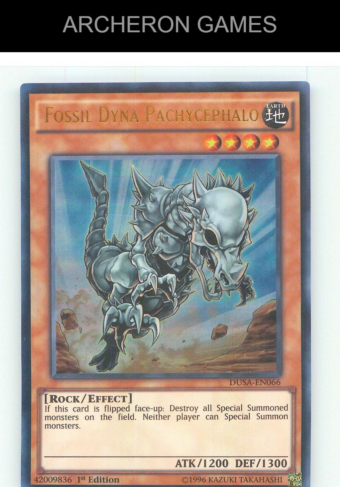 Fossil Dyna Pachycephalo Ultra Rare YUGIOH Card 1st Edition