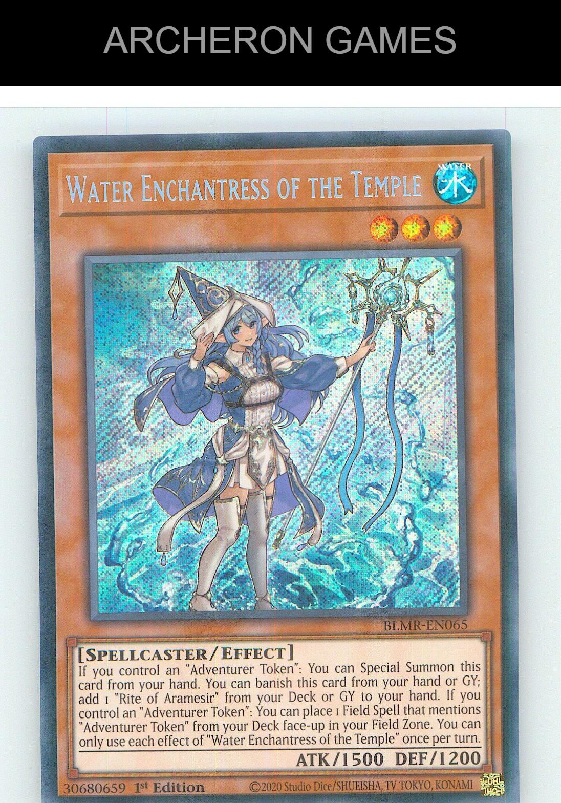 Water Enchantress of the Temple SEC YUGIOH Card 1st Edition