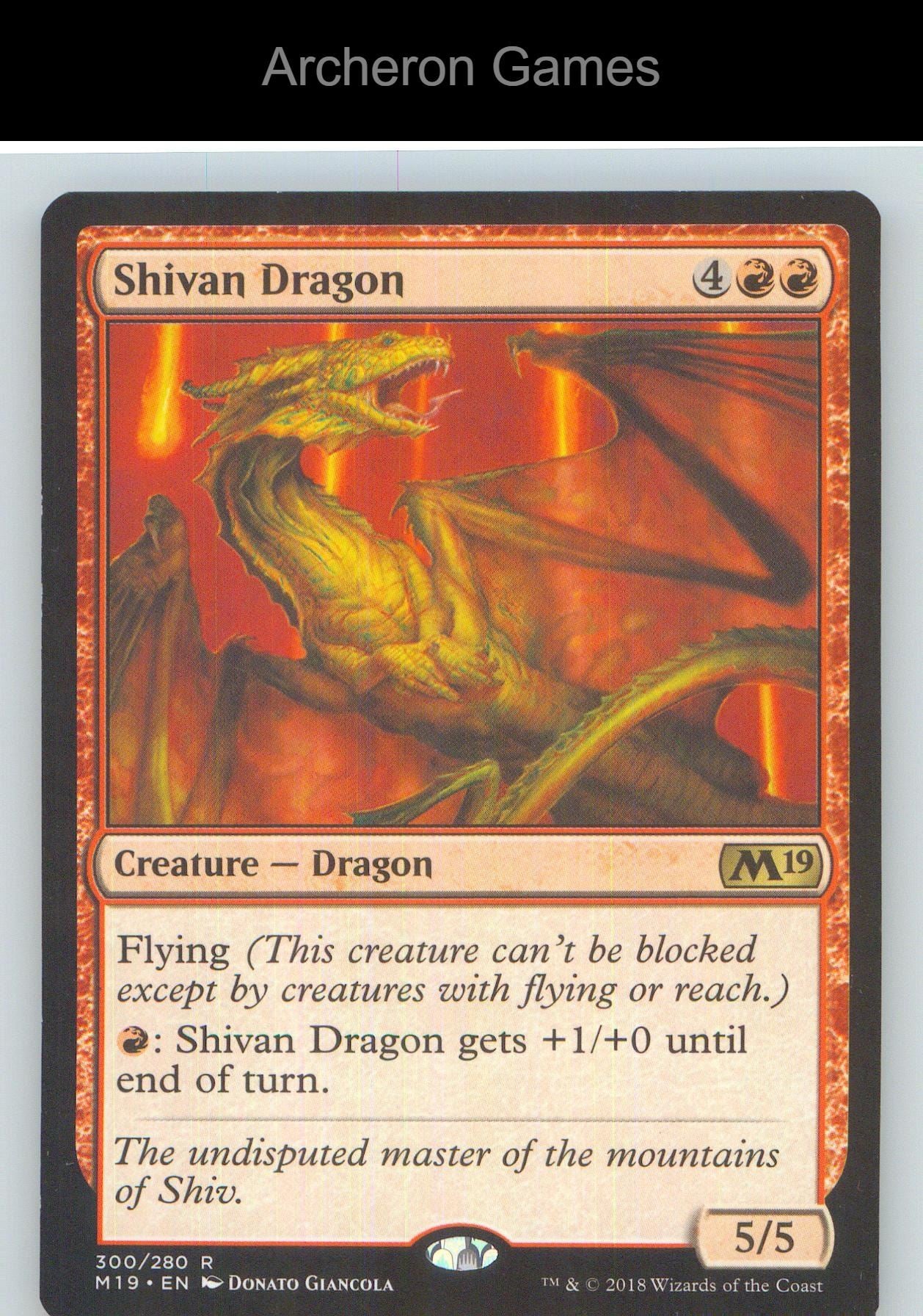 Shivan Dragon M19 300 R MTG Card NM/EX+