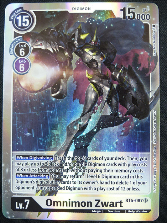 Omnimon Zwart BT5-087 SR - Digimon Card #4DI