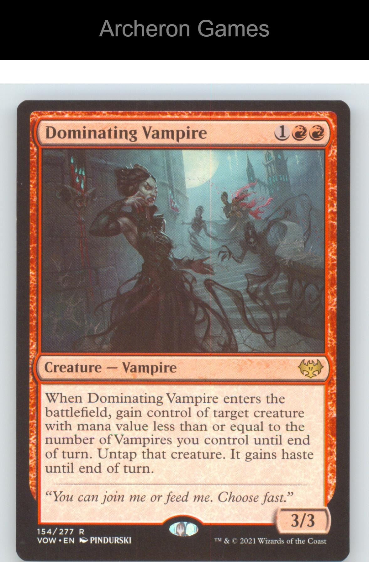 Dominating Vampire VOW 154 R MTG Card NM/EX+