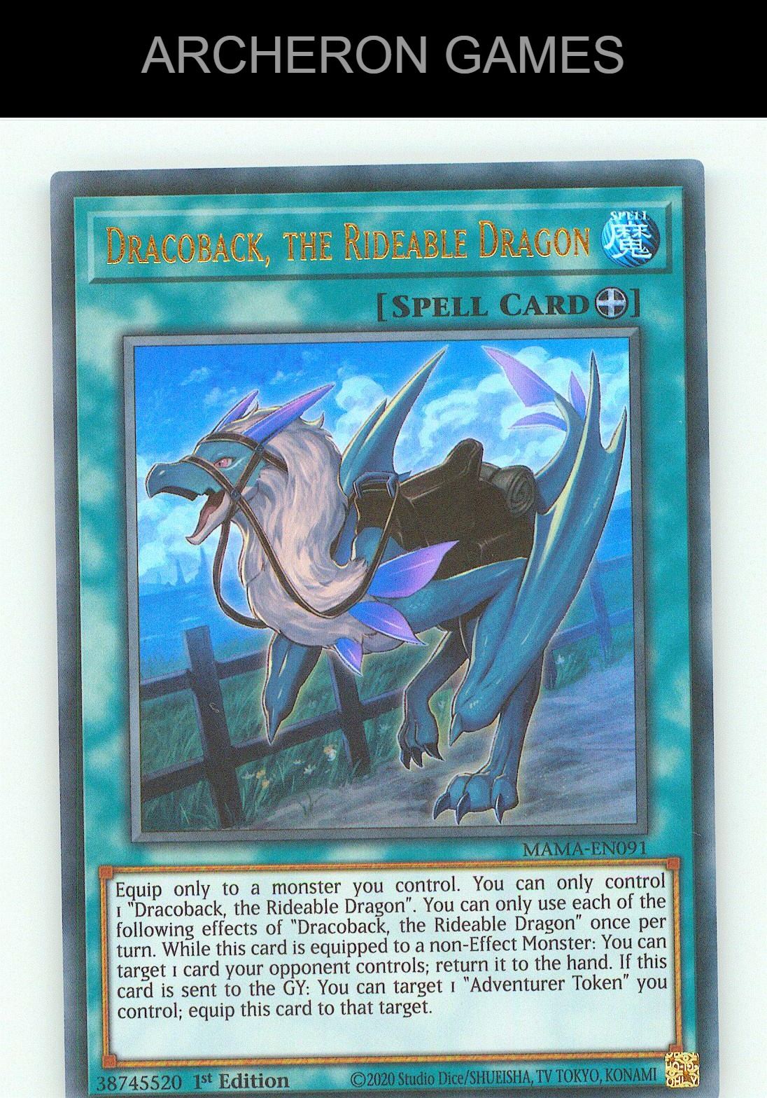 Dracoback, the Rideable Dragon UR YUGIOH Card 1st Edition