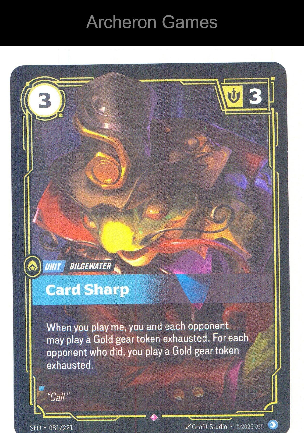 Card Sharp SFD 081/221 R Spiritforged Riftbound Card Foil