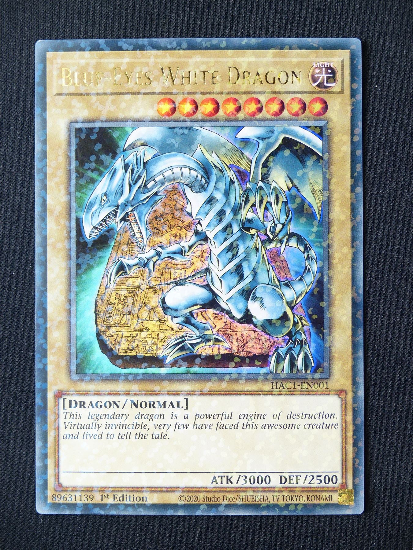 Blue-Eyes White Dragon HAC1 Terminal Rare - 1st ed Yugioh Card #55L Archeron Blue-Eyes White Dragon HAC1 Terminal Rare - 1st ed Yugioh Card #55L Archeron