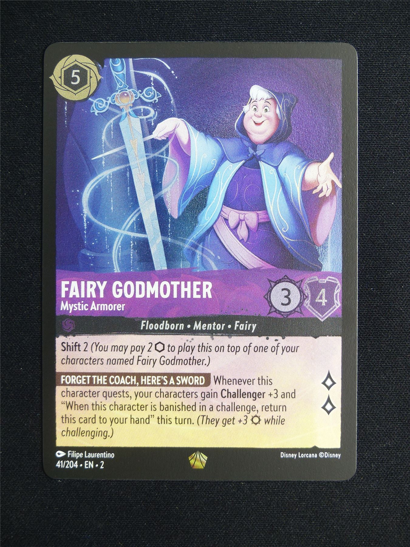Fairy Godmother Mystic Armorer 41/204 Foil - Lorcana Card #206