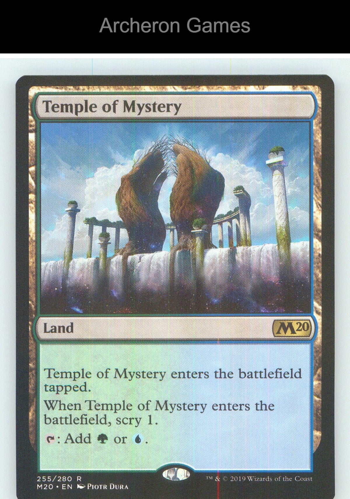 Temple of Mystery M20 255 R MTG Card NM/EX+