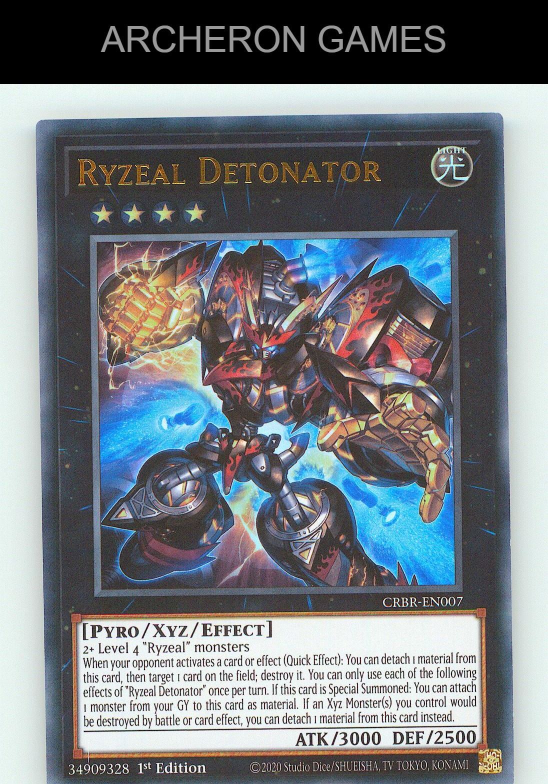 Ryzeal Detonator (CR) Collector's Rare YUGIOH Card 1st Edition