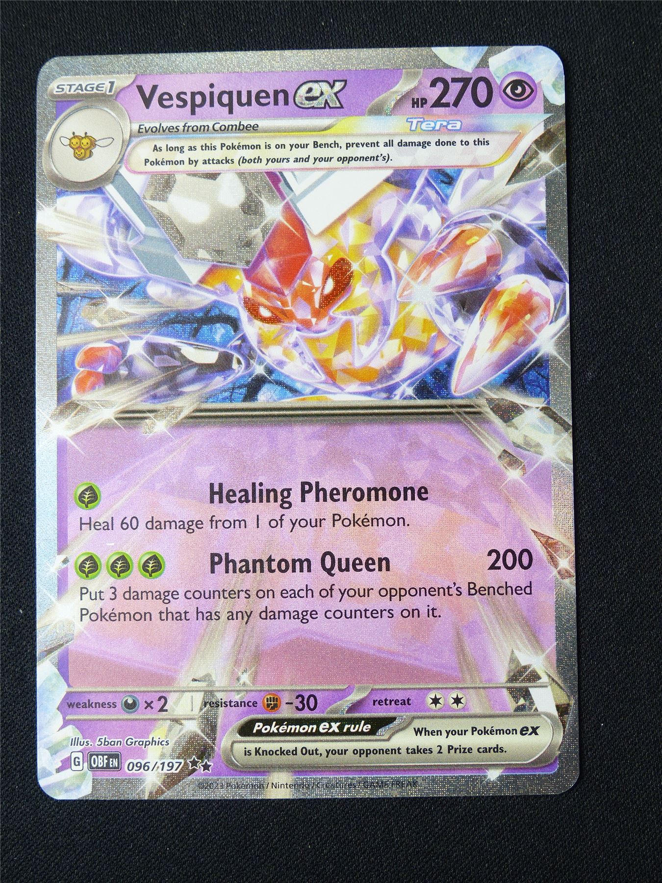 Vespiquen EX 096/197 Textured Holo - Pokemon Card #1YM