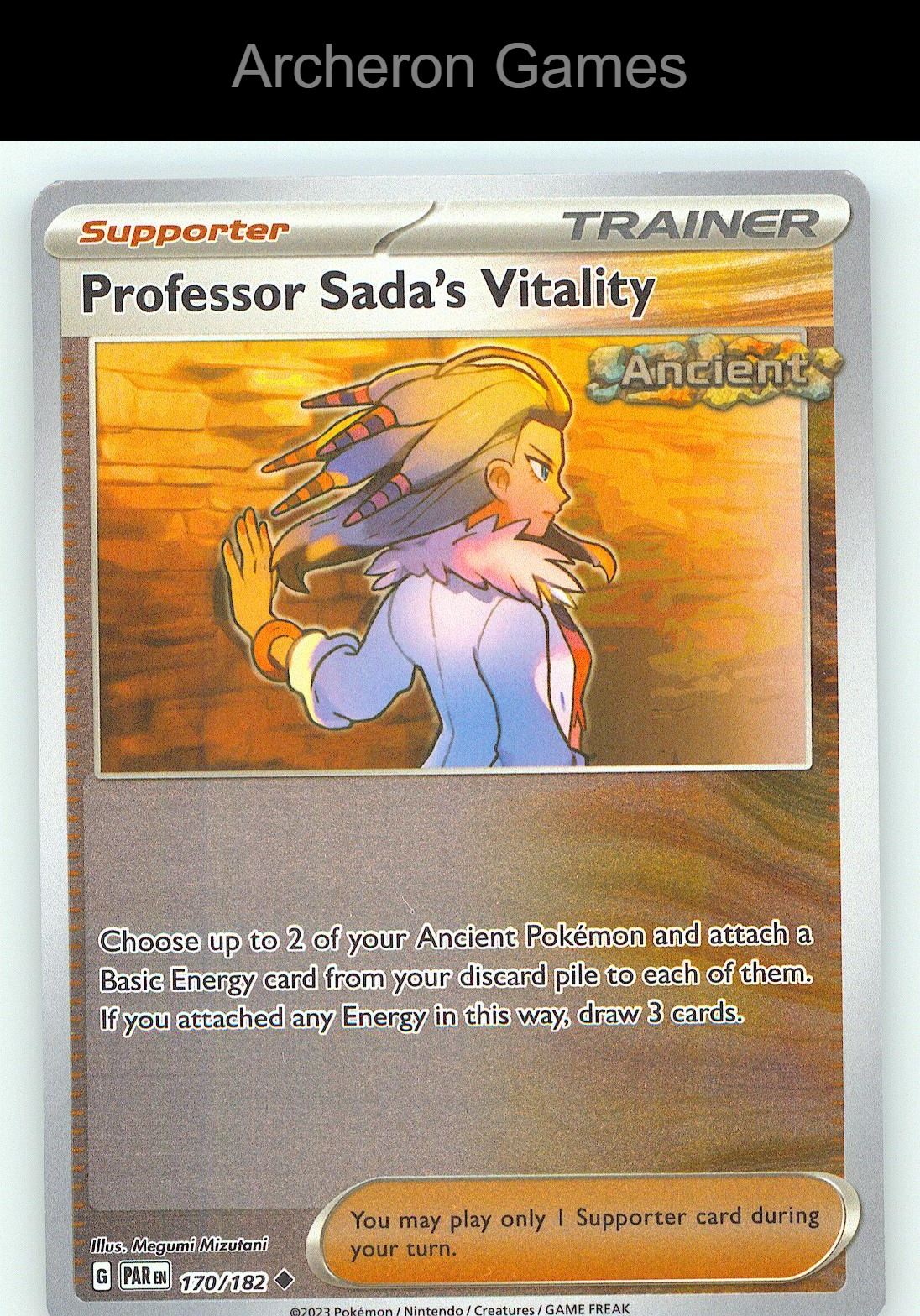 Pokemon Card Professor Sada's Vitality 170/182 UC Prize Pack Series Cards