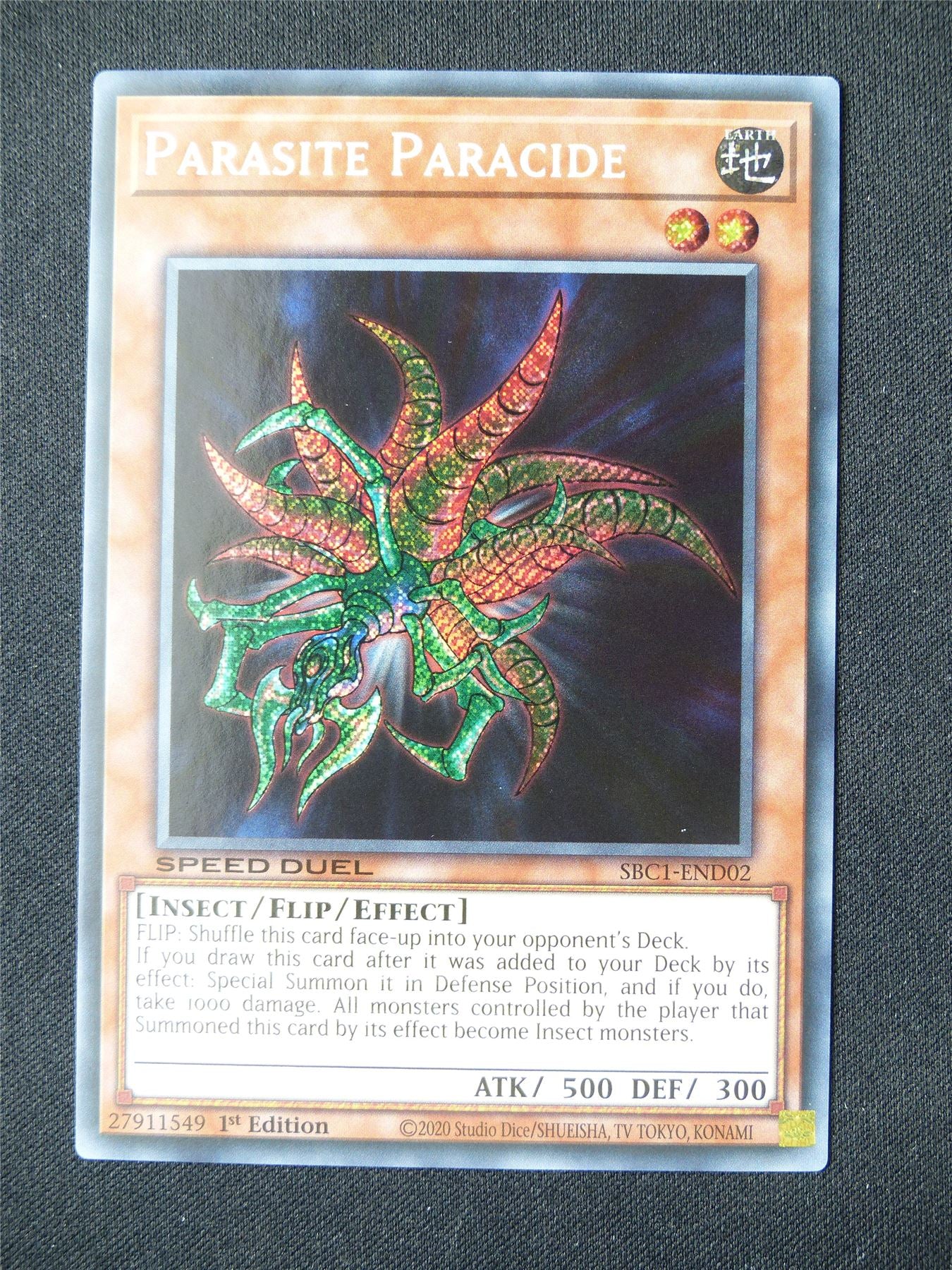 Parasite Paracide SBC1 Secret Rare - 1st ed Yugioh Card #55F