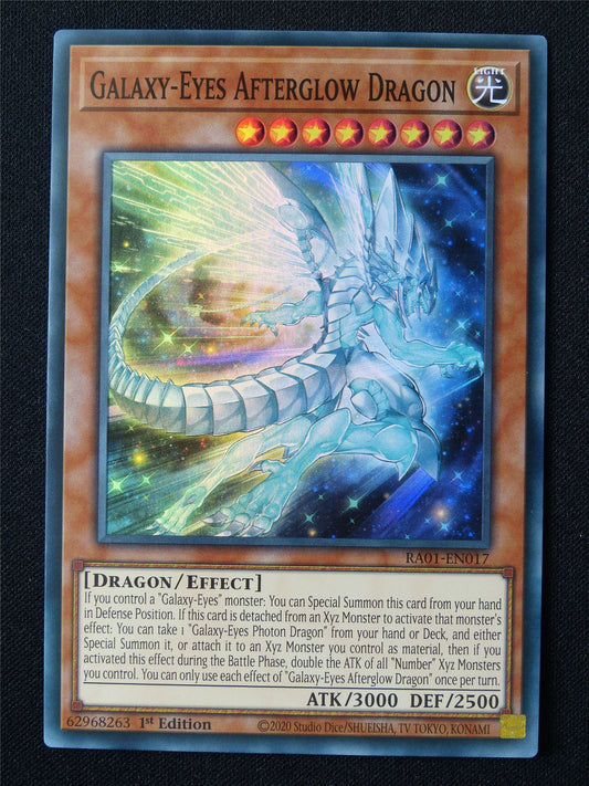Galaxy-Eyes Afterglow Dragon RA01 Super Rare - 1st ed Yugioh Card #6Y