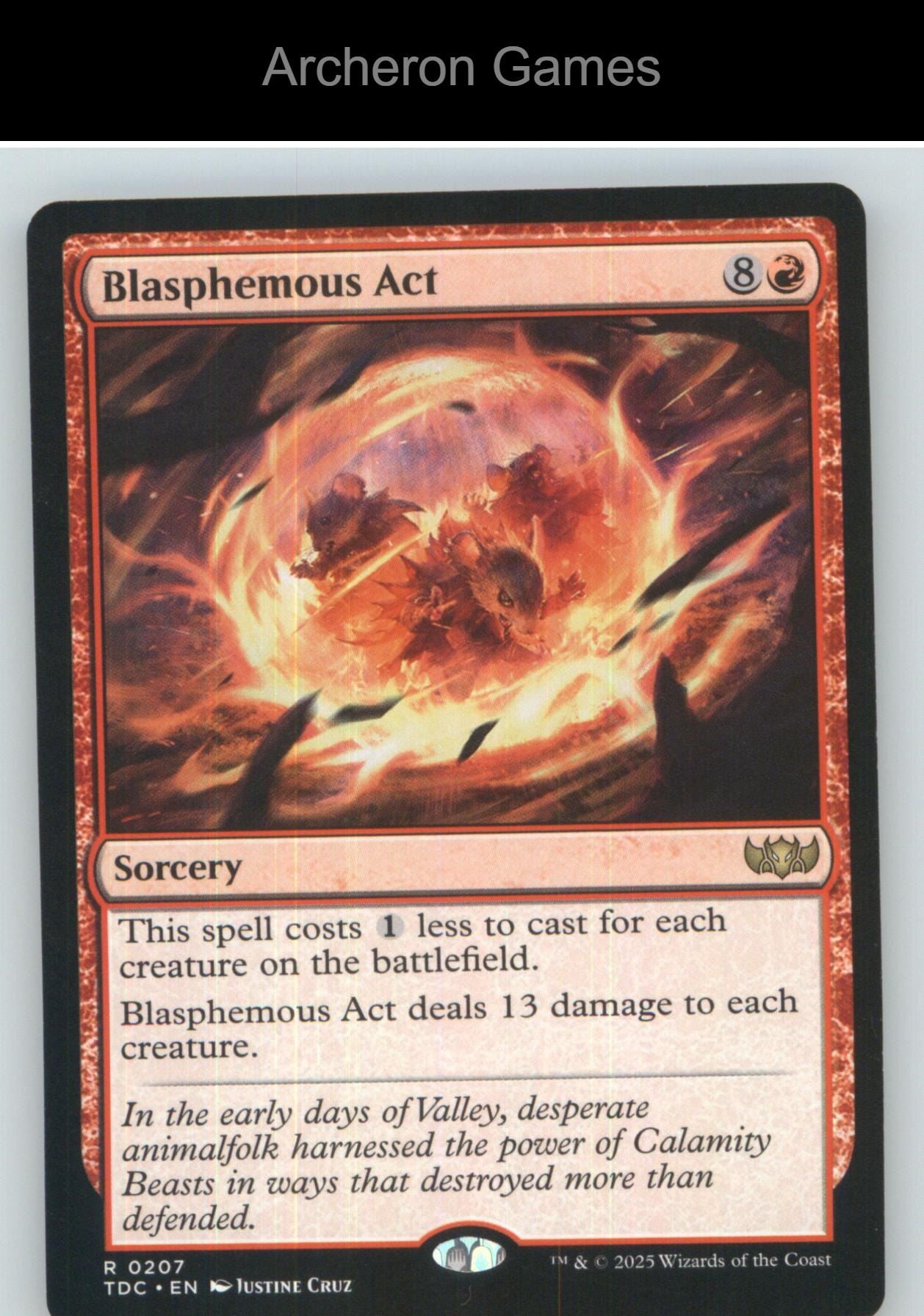 Blasphemous Act TDC 207 R MTG Card NM/EX+