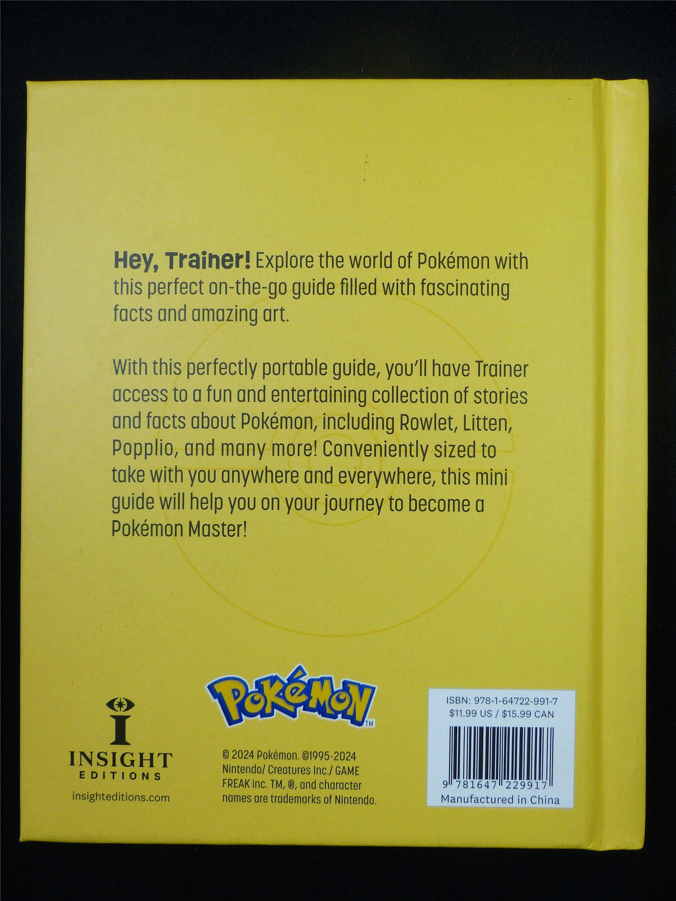 POKEMON Trainer's Mini Exploration Guide to Alola - Insight Book hardback #2ZZ