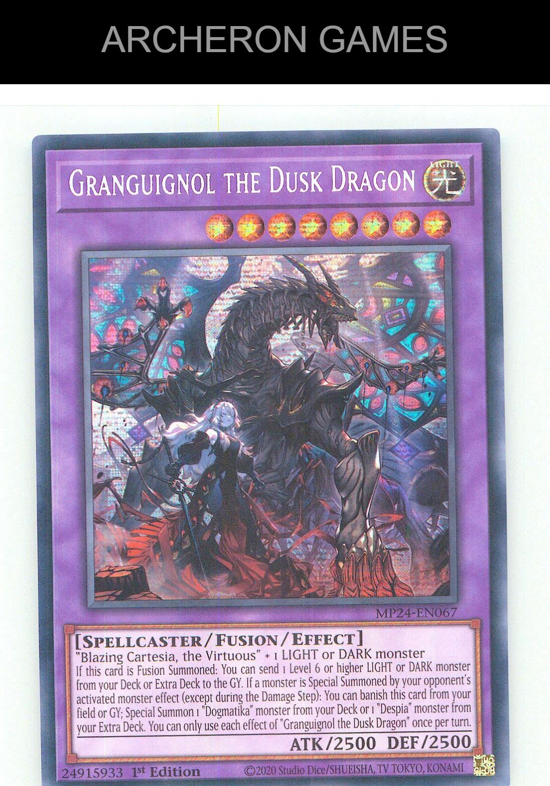Granguignol the Dusk Dragon Prismatic Secret Rare YUGIOH Card 1st Edition