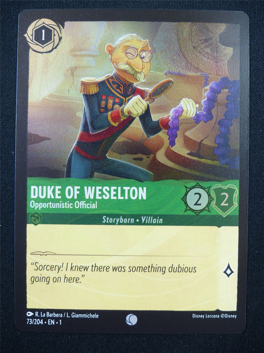 Duke of Weselton 73/204 Foil - Lorcana Card #LX